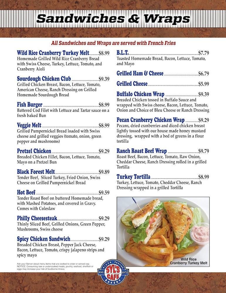 Syl's Cafe Menu image 4